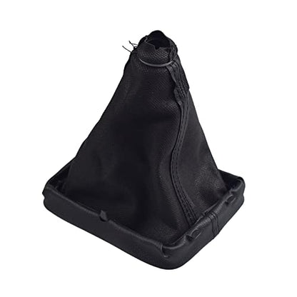 Hacreyatu 5 Speed Gear Shift Knob Anti-dust Cover Black Waterproof Auto Gear Shift Lever Stick Boot Cover，PU+ABS ， for Peugeot 206 406