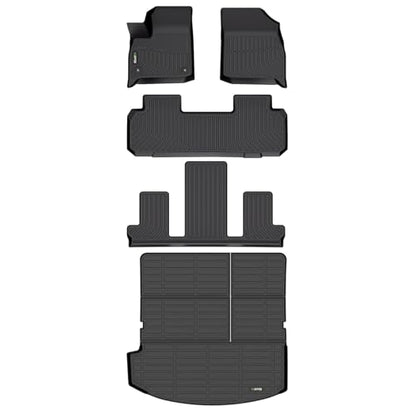 HAFIDI® Floor Mats & Cargo Liner Set Fit for 2018-2024 Buick Enclave All Weather Protection TPE Anti-Slip Automotive Full Set Floor Liners Custom Accessories - Black - style: 1) For Enclave 2018-2024 Full Set