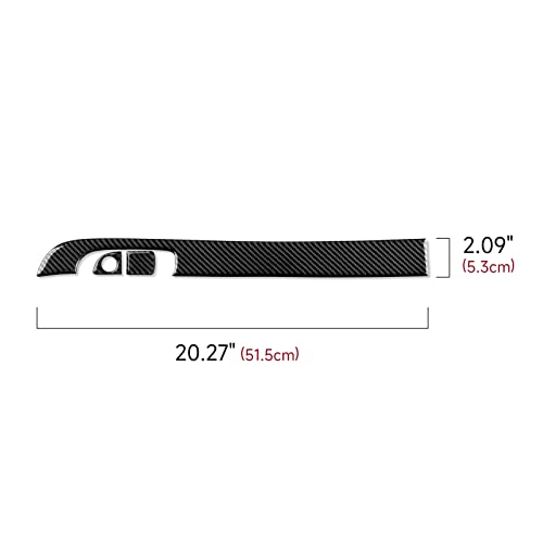 Car Copilot Glove Box Decals for 2011-2023 Chrysler 300 / 300C / 300S / Limited/Touring/Base Accessories Carbon Fiber Interior Stickers - color: Copilot Handle Box