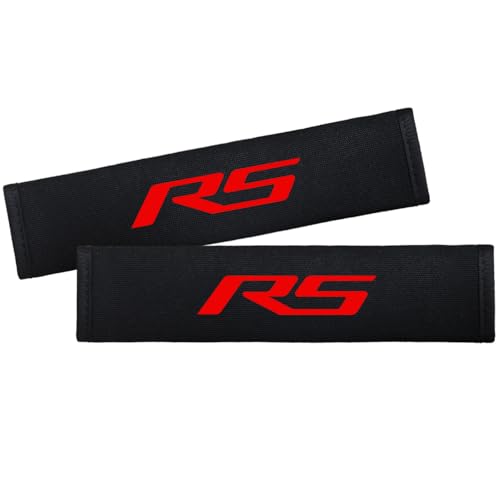 2PCS Seat Belt Covers Compatible with Chevy Camaro RS Accessories, Seatbelt Shoulder Strap Pads Safety Belt Cushions Protective Sleeves - color: Seat Covers-RS