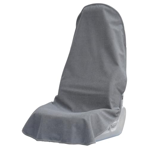 Towel Car Seat Covers - Super Absorbent Front Seat Protectors for Gym, Pets & Travel | Quick-Dry Towel Fabric | Universal Non-Slip Fit for Sedan, SUV, Truck (1 Pack Grey) - color: 1 Pack Grey