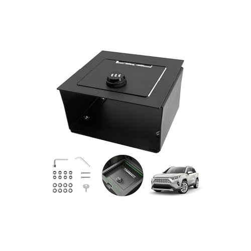 Center Console Safe Lock Box for Toyota 4runner 2025 2026 Accessories No Drill Anti-Theft Armrest Security Organizer with 3-Digit Combination Lock Carbon Steel Safe Vault Replacement - size: Toyota 4runner Safe Organizer