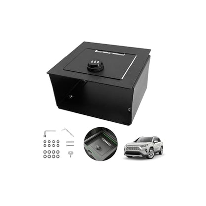 Center Console Safe Lock Box for Toyota 4runner 2025 2026 Accessories No Drill Anti-Theft Armrest Security Organizer with 3-Digit Combination Lock Carbon Steel Safe Vault Replacement - size: Toyota 4runner Safe Organizer