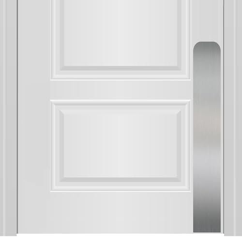 Deck the Door Decor Dog Scratch Door Protection Plate - Elegant Anodized Aluminum for All Door Types. Pet-Safe with Polished Edges and Rounded Corners. 3M Adhesive Mount - Satin Nickel 4x30in - color: Satin Nickel, size: 4 x 30" (Full Length)