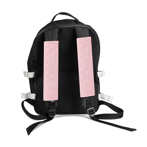 Amooca Automotive Seat Belt Cover Soft Suede Universal Fit Seatbelt Shoulder Pad Neck Protector Cushions for SUV Trucks Airplane Backpack 2 Pack Pink - color: Pink