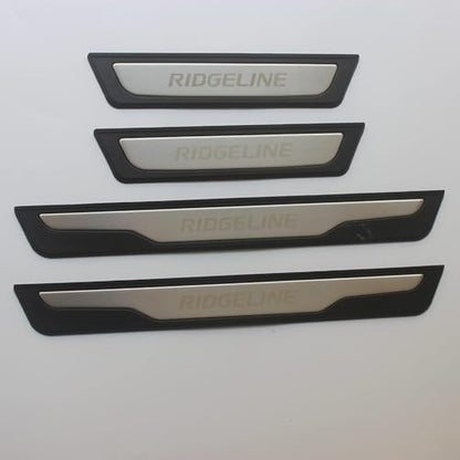 Fashion Style Door Sill Scuff Plate Guard Sills Protector Trim Compatible with Honda Ridgeline 2017-2022