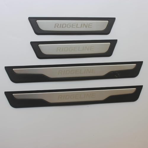 Fashion Style Door Sill Scuff Plate Guard Sills Protector Trim Compatible with Honda Ridgeline 2017-2022