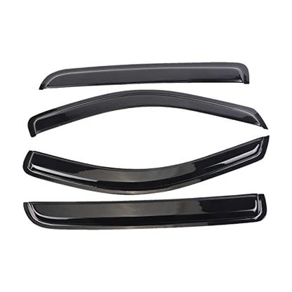 Window Visor Wind Deflector 4pcs Out-Channel Tape-On Nice Rain Guards Set Compatible with 2004-2008 Ford F-150 Super/Crew Cab 2006-2008 Lincoln Mark LT Super/Crew Cab 94443 - size: 2004-2008 Ford F-150 Super/Crew Cab