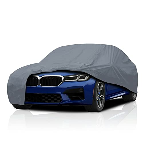 DaShield Ultimum Series Car Cover for BMW 120i 2015-2022 Sedan All Weather Protection Semi Custom Fit Dust, Sun, Snow, Rain Protection Indoor Outdoor