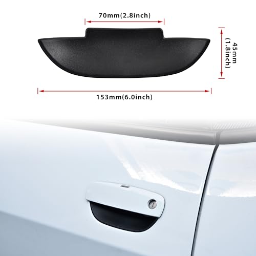 Door Bowl Scratch Protector for Dodge Challenger 15-23, Matte Black Door Handle Paint Cover Guard Door Handle Bowl Protection Cover Trim for Dodge Challenger 2015-2023 Accessories - 2PCS