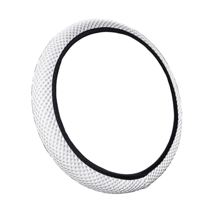 Hiflyer Car Steering Wheel Cover Women & Men, Universal 14.5-15 Inch Steering Wheel Covers, Soft Microfiber Car Wheel Cover Car Stuff Car Accessories Interior (White) - color: White