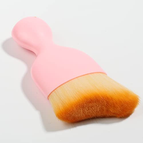 AOCISKA Car Interior Detailing Brush,Soft Bristle Cleaning Brush Car Detailing Brush Dusting Brush,Car Interior Cleaning Tool,Auto Detail Brush Car Dash Duster Brush (Pink with Cap) - color: Pink With Cap