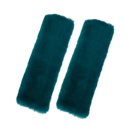 Andalus Genuine Sheepskin Car Seat Belt Cover Pad – Soft Fuzzy, Comfy Fluffy Seatbelt Covers, Shoulder Pad Neck Cushion Protector, Car Accessories for Woman, Man, Girl (Alpine Green, 2-Pack) - color: Alpine Green