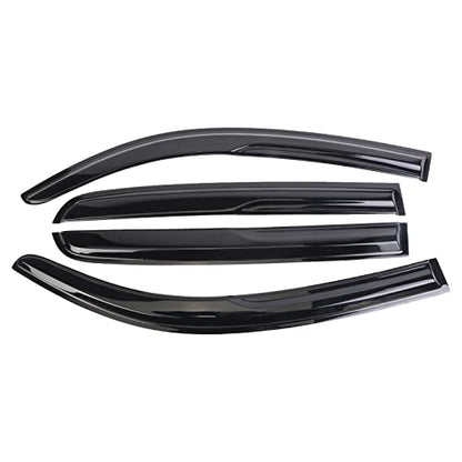 Tape-On Window Visors Deflectors Rain Guards 4 Piece Set ‎Compatible with 2004-2009 Toyota Sienna 94153 - size: 2004-2009 Toyota Sienna