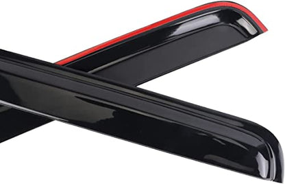 Tape-On Window Visors Deflectors Rain Guards 4 Piece Set ‎Compatible with 2008-2017 Mitsubishi Lancer - size: 2008-2017 Mitsubishi Lancer