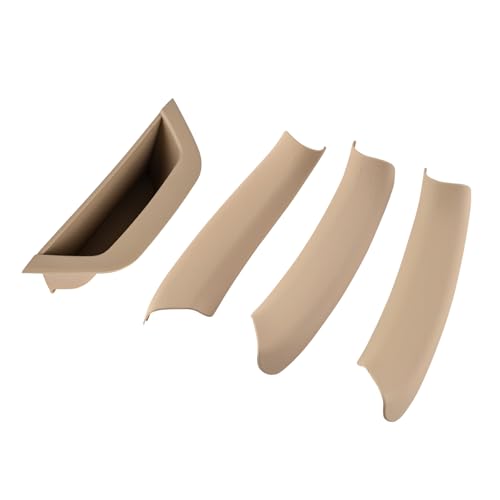 Beige 4PCS Left Door Armrest Pull Handle Covers Storage Compartment Compatible with BMW X3 F25 2010-2016 X4 F26 2014-2017 Driver Side Container Storage Box - color: Beige, size: 4pcs Left Door Armrest & Pull Handle
