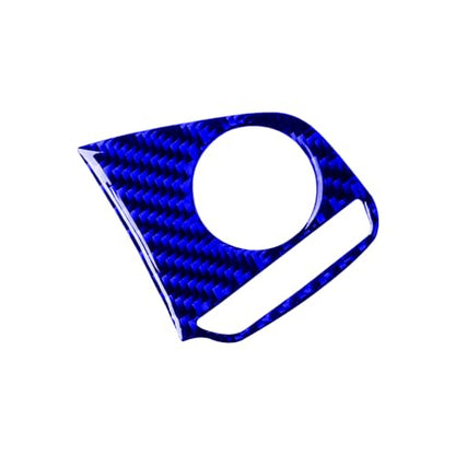 winterwell for Car 10th Gen Civic Accessories Real Carbon Fiber Steering Wheel Cover Trims Inner Button Sticker Compatible with Honda Civic 2021 2020 2019 2018 2017 2016 CR-V 2017-2022 (Blue) - color: Blue