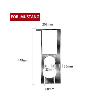 Gear Shift Box Panel Trim Cover Real Soft Carbon Fiber Car Accessories Interior Trim Stickers Compatible with Ford Mustang GT Shelby 2005 2006 2007 2008 2009 5PCS - color: At Panel-black