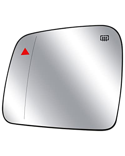 Driver Side Mirror Glass Heated With Blind Spot Detection & Power Heated Fit for Jeep Grand Cherokee Dodge Durango 2011-2021, Left Rearview Mirror Lens with Holder - size: Driver Side