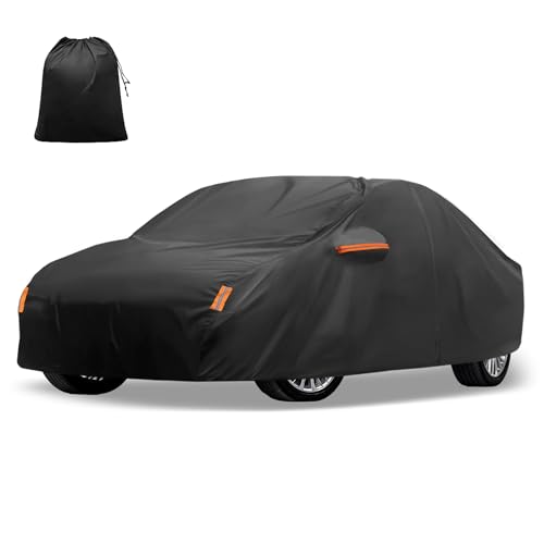 X AUTOHAUX Car Cover for Toyota Camry 2007-2022 Aluminum Film Outdoor Waterproof Sun Rain Snow Hail Protection with Driver Door Zipper - size: for Toyota Camry 2007-2022