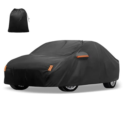 X AUTOHAUX Car Cover for Toyota Camry 2007-2022 Aluminum Film Outdoor Waterproof Sun Rain Snow Hail Protection with Driver Door Zipper - size: for Toyota Camry 2007-2022