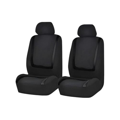 Zpana Front Car Seat Covers, Split Non-Slip Vehicle Front Seat Protector, Durable Comfortable Automotive Interior Chair Protective Cover, Universal for SUV Automobile Truck (Black) - color: Black, size: Front Seat