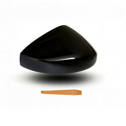Driver Left Side Mirror Cover Cap Compatible with Honda Civic 2022-2025 11th Without Turn Signal Glossy Black - color: Glossy Black, size: Left Driver Side