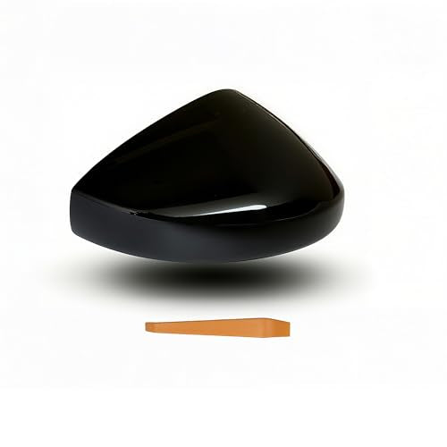 Passenger Right Side Mirror Cover Cap Compatible with Honda Civic 2022-2025 11th Without Turn Signal Glossy Black - color: Glossy Black, size: Right Passenger Side