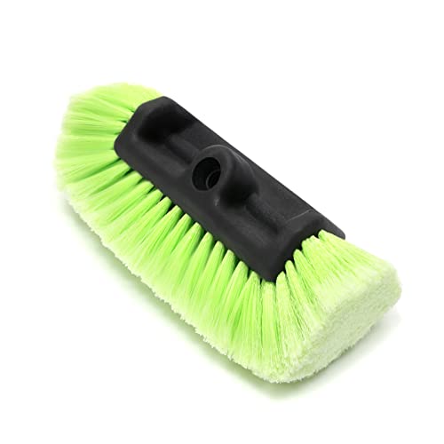 Forgrace 12" Car Wash Brush with Soft Bristle Auto RV Truck Boat Camper Car Exterior Washing Heavy Duty Tri-Level Dip Green - color: green, size: Max Soft