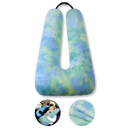 FHSGGP Travel Pillow Car Pillow Kid Car Sleeping The Sleeping Aid for Adults and Kids on Road Trips Kids Travel Pillow Colorful Green - color: B-colorful Green