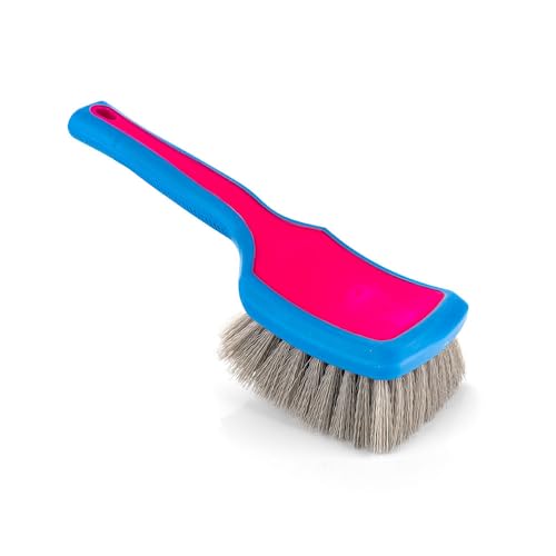 Detail Factory - ProGrip XL Tire Brush - Ergonomic ProGrip Handle - Stiff Synthetic Bristles to Cut Through Grime - Octane Underglow - color: Pink/Blue, size: X-Large
