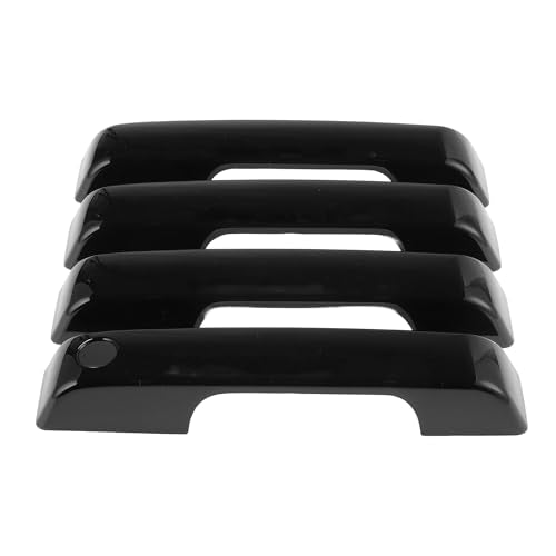 Exterior Door Handle Cover Trim Front Left Front Right Rear Left Rear Right Door Handle Cover for Ford F150 21-24 Glossy Black - size: Without Sensor Holes