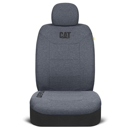 CAT CozyBlend Car Seat Covers, Blue Heather - Premium Jersey Fabric Seat Covers for Cars Trucks SUV, Breathable Cotton Car Seat Covers Front Seats Only, Universal Fit Automotive Interior Covers - color: Blue