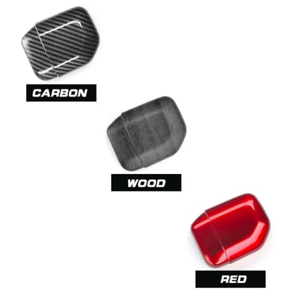 ABS Car Gear Shift Knob Cover Trim Shifter Lever Handle Protective Compatible with Kia Sorento 2024-2026,Kia Carnival 2025-2026,K4 2025-2026,K5 2025-2026 Accessories(Glossy Red Style) - color: Glossy Red Style