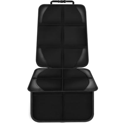Bacgnyer Car Seat Protector, 1 Pack Carseat Seat Protectors with Thick Padding and Non-Slip Backing, Waterproof 600D Fabric Car Seat Cover for Baby Child Car Seats with 2 Mesh Pockets - color: Basic Black 1PCS