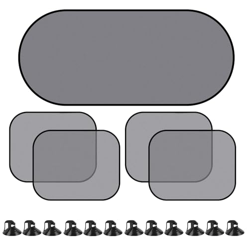 5PCS Set Car Window Shade, Car Sun Shade Side Window, Sunshine Glare & UV Rays Protection Sunshade with Suction Cup, Auto Sun Blocker Screen Accessories for All Season (5PCS) - color: 5PCS