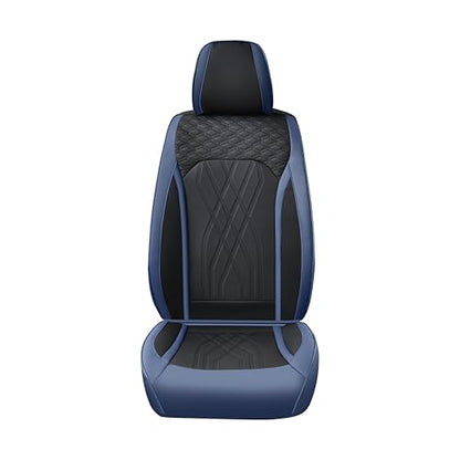 FLORICH Leather Front Car Seat Covers Waterproof Durable Front Seat Protector for Cars Luxury Seat Cover Breathable Vehicle Seat Cushion Universal Fit for Most Car Truck SUV, Black&Blue