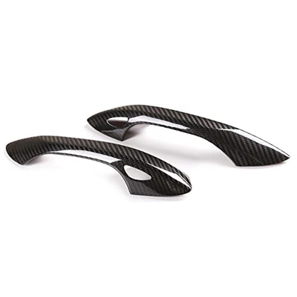 for Porsche 718 911 Boxster Cayman 2016 2017 2018 2019 2020 Car Exterior Door Handle Cover Real Carbon Fiber Accessories (with Holes A)