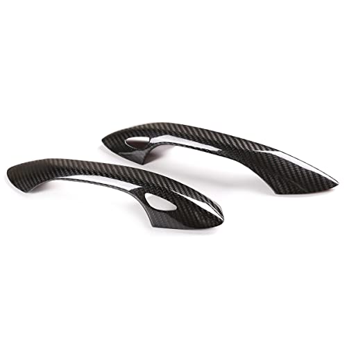 for Porsche 718 911 Boxster Cayman 2016 2017 2018 2019 2020 Car Exterior Door Handle Cover Real Carbon Fiber Accessories (with Holes A)