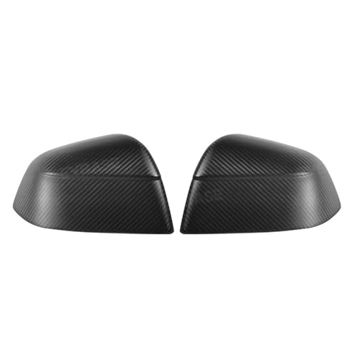 TanKin Real Matte Carbon Fiber Side Mirror Skull Fit for 2025 2026 Tesla Model Y Juniper Accessory,2PCS Carbon Rear View Mirror Cover Caps Overlay