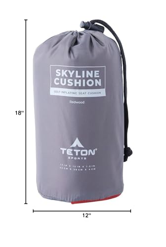 Teton Camping Seat Cushion; Stadium Seat; Office Chair; Car Pad; Inflatable, Redwood - color: Redwood