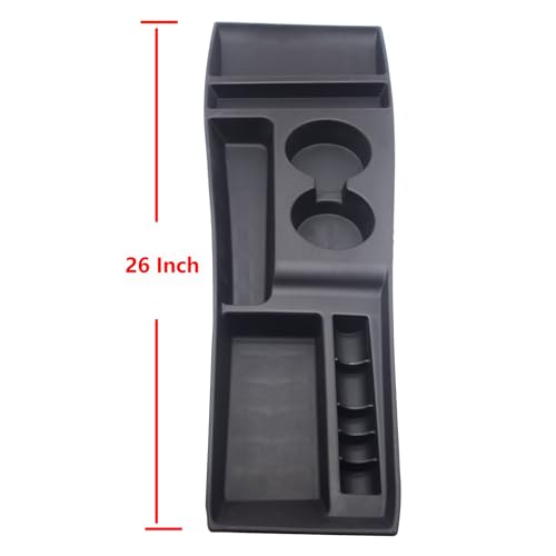 for 2012-2015 Tesla Model S Center Console Organizer Tray, Silicone Cup Holder Compartments Storage Bins fits Model S Accessories