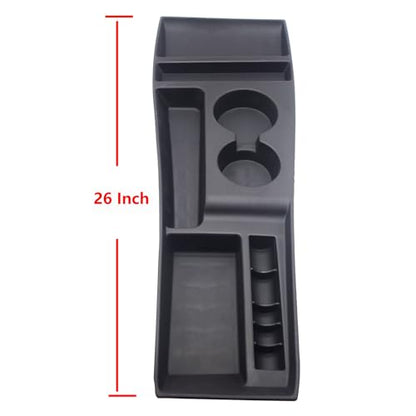 for 2012-2015 Tesla Model S Center Console Organizer Tray, Silicone Cup Holder Compartments Storage Bins fits Model S Accessories