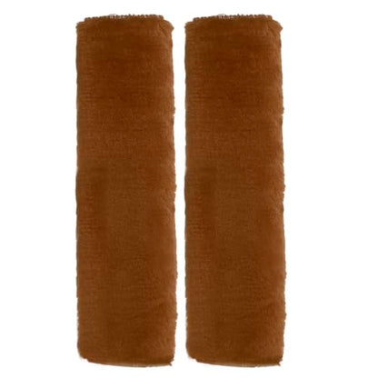HARFINGTON 2pcs Car Seat Belt Pad Soft Fiber Seatbelt Shoulder Strap Covers Comfortable Driving Cushion Universal Car Accessories for Car, Chestnut - color: Chestnut