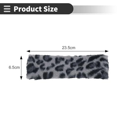 Gray Seat Belt Cover Pad Plush 23.5cm Seatbelt Strap Cushion Shoulder Padding 1 Pair - color: Gray