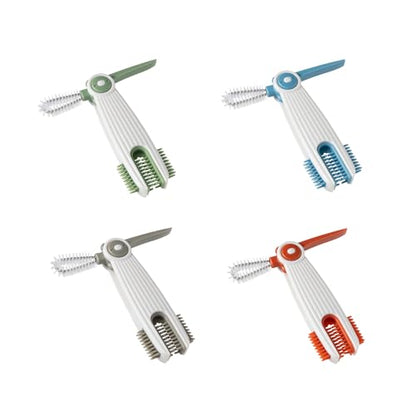Chemimoso 3 in 1 Cup Lid Gap Cleaning Brush Set, Multifunctional Baby Bottle Cleaning Tools, Home Kitchen Crevice Cleaning Tools, 4Pcs
