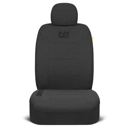 Cat CozyBlend Car Seat Covers, Charcoal Heather - Premium Jersey Fabric Seat Covers for Cars Trucks SUV, Breathable Cotton Car Seat Covers Front Seats Only, Universal Fit Automotive Interior Covers - color: Charcoal Gray