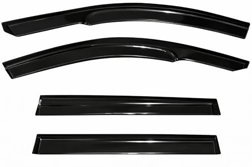2017-2022 Tape-On Rain Guards for Honda CR-V Side Window Deflector Visors LX EX EX-L Touring 3D Wavy JDM Style CRV Vent Shades 2018 2019 2020 2021 - size: For Honda CR-V 2017-2022