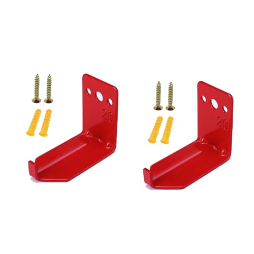 Fire Extinguisher Mount Wall Hook Bracket for Holding up to 20 lbs Extinguishers, Suited for Large and Small Dry Chemical and Water Extinguishers - size: 2 Brackets