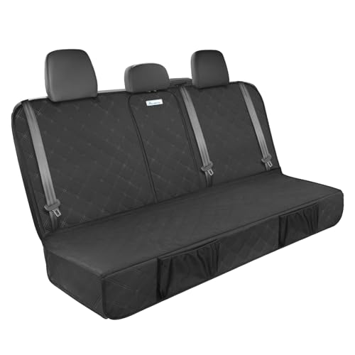 ALLANSING Upgraded 900D Heavy Duty Dog Back Bench Seat Cover, Car Seat Protector, Fits Full Size Trucks, 3 Seatbelts & Armrest Compatible, Waterproof Nonslip Pet Backseat Cover for Dogs & Kids - size: X-Large-60"W